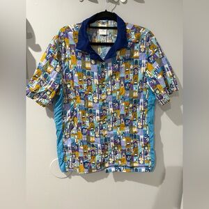 Walt Disney World 50th Anniversary Mickey Mouse Button Up‎ Shirt Size M M